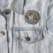TAZ™ Expletive Circle Graphic Ronde Button 5,7 Cm (In situ)