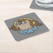 TAZ™ Expletive Circle Graphic Vierkante Kartonnen Onderzetter (Schuin)