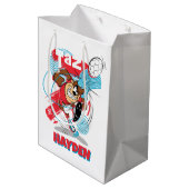 TAZ™ Headbutting Voetbal Medium Cadeauzakje (Achterkant Gekanteld)