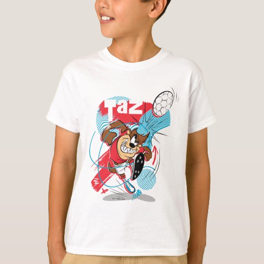 TAZ™ Headbutting Voetbal T-shirt (Voorkant)