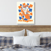 TAZ™ Hungry Smashing Through Checker Canvas Afdruk (Insitu (Slaapkamer))