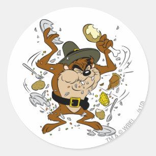 TAZ™ in de Smeer Ronde Sticker