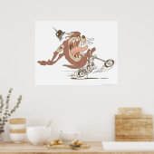 TAZ™-motorfiets Poster (Keuken)