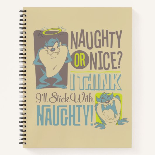 TAZ™- Naughty of Nice? Notitieboek (Voorkant)