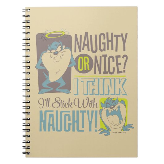 TAZ™- Naughty of Nice? Notitieboek (Voorkant)
