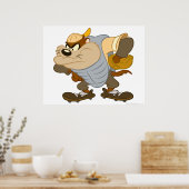 TAZ™ op de heuvel van de Catcher 2 Poster (Keuken)