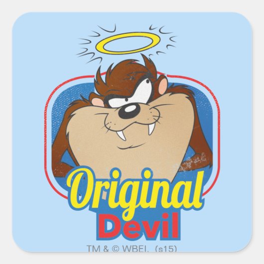TAZ™ Original Devil Vierkante Sticker (Voorkant)