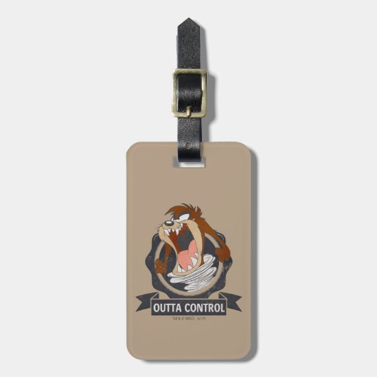 TAZ™ Outta Control Bagagelabel (Voorkant verticaal)