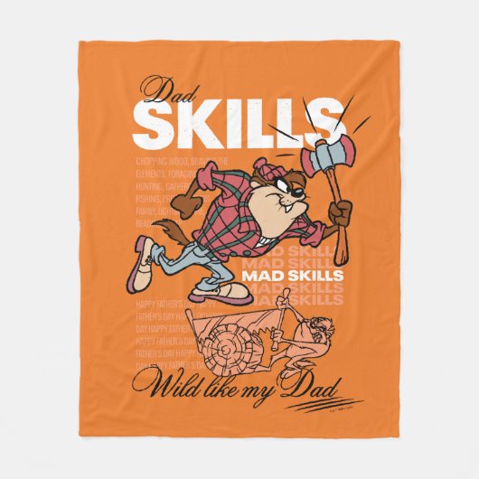 TAZ™ - Pap Skills Fleece Deken (Voorkant)