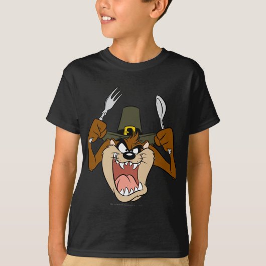 TAZ™ Pilgrim-Thanksgiving in kleur T-shirt (Voorkant)