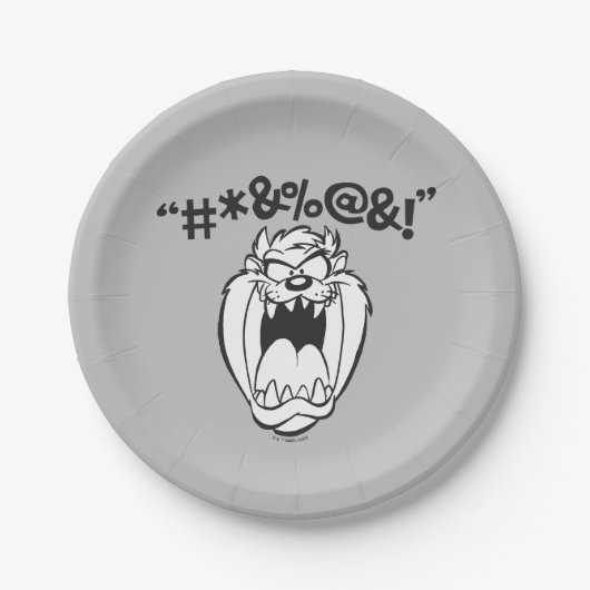 TAZ™ Schreeuwende Expletievelingen Papieren Bordje (Voorkant)