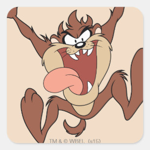 TAZ™ springen Vierkante Sticker
