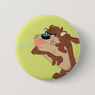 TAZ™ steekt zijn tong uit Ronde Button 5,7 Cm