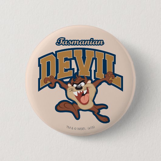 TAZ™ Tasmaanse Duivel Patch Ronde Button 5,7 Cm (Voorkant)