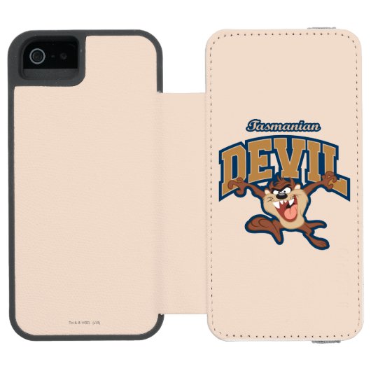 TAZ™ Tasmanian Devil Patch Incipio iPhone Portemonnee Hoesje (Agenda Open)