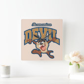 TAZ™ Tasmanian Devil Patch Vierkante Klok (Huis)