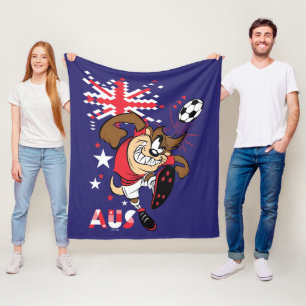 TAZ™ Team Australië Voetbal Grafisch Fleece Deken