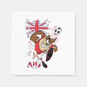 TAZ™ Team Australië Voetbal Grafisch Servet
