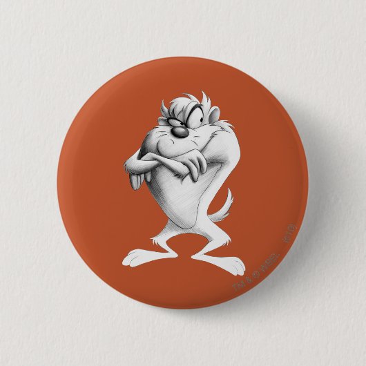 TAZ™ Tekening Ronde Button 5,7 Cm (Voorkant)