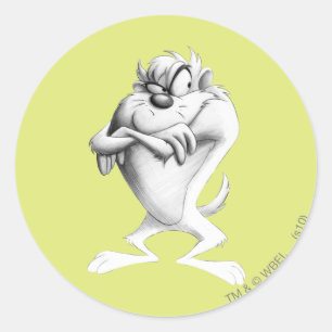 TAZ™ Tekening Ronde Sticker