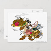 TAZ™ Thanksgiving Borden Feestdagenkaart (Voorkant / Achterkant)