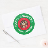 TAZ™ via LOONEY TUNES™ Circle PRETTIGE FEESTDAGEN Ronde Sticker (Envelop)
