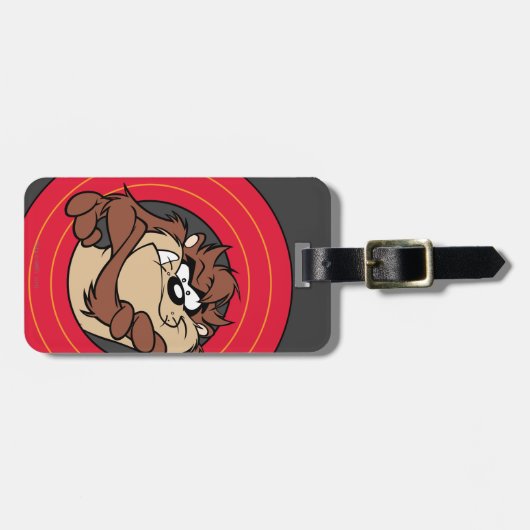 TAZ™ via LOONEY TUNES™ cirkels Bagagelabel (Voorkant horizontaal)