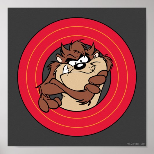 TAZ™ via LOONEY TUNES™ cirkels Poster (Voorkant)