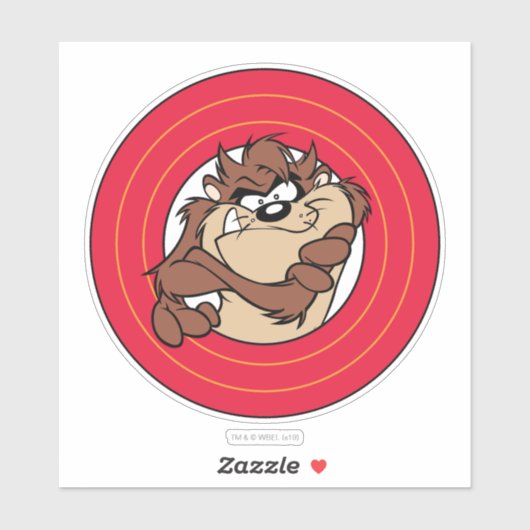 TAZ™ via LOONEY TUNES™ cirkels Sticker (Vel)