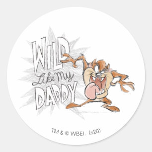 TAZ™ Wild zoals mijn vader Ronde Sticker