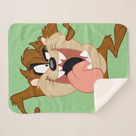 TAZ™ | Zijn tong uitsteken Sherpa Deken (Voorkant (horizontaal))