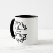 Taza A monogram Custon Name Mok (Voorkant links)