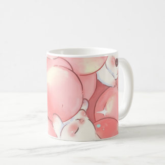 Taza Adorable de Diseño de conejitos fondo rosa Koffiemok