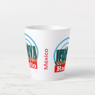 Taza chica café Radio Jehova Shalom México Latte Mok
