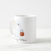 Taza con Diseño Tierno de Fantasma para Halloween Koffiemok (Voorkant links)