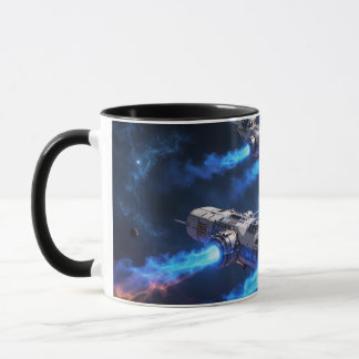 Taza con nave entrando en agujer interdimensional mok
