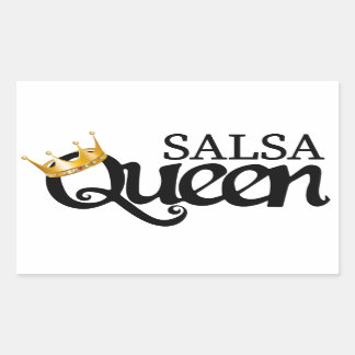 Taza De Café Bolso De Tela Camiseta Salsa Queen, B Rechthoekige Sticker