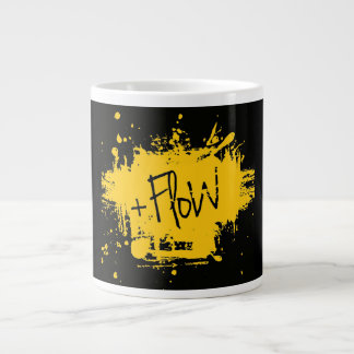 Taza de Cafe +Flow en negro Extra Grote Beker