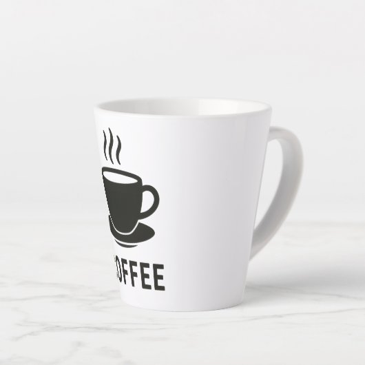 Taza de café latte latte mok (Rechterhoek)