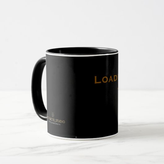 Taza de Café Negra 'Loading Since 1989' Mok (Voorkant links)