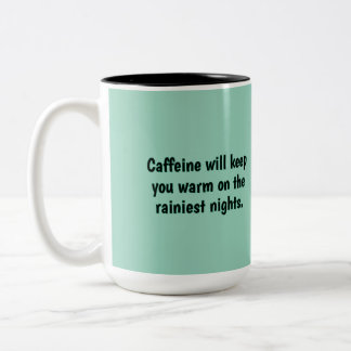 taza de café temática lluvia tweekleurige koffiemok