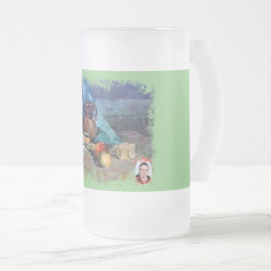 Taza de Cristal Esmerilado Bodegón a espátula Matglas Bierpul (Voorkant rechts)