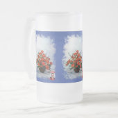 Taza de Cristal Esmerilado Bodegón de flores Matglas Bierpul (Voorkant links)