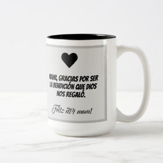 Taza dia de la madre tweekleurige koffiemok