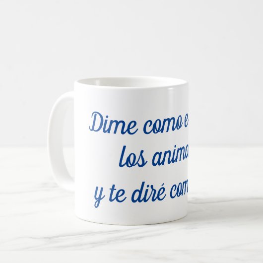 Taza dime como eres con los animales koffiemok (Voorkant links)