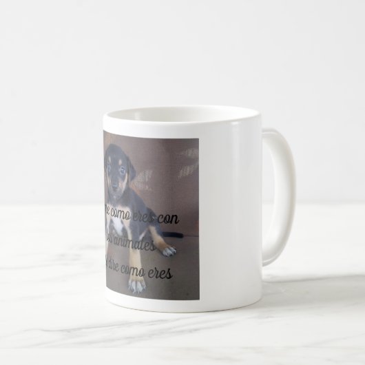 taza Dime como eres con los animales Koffiemok (Voorkant rechts)
