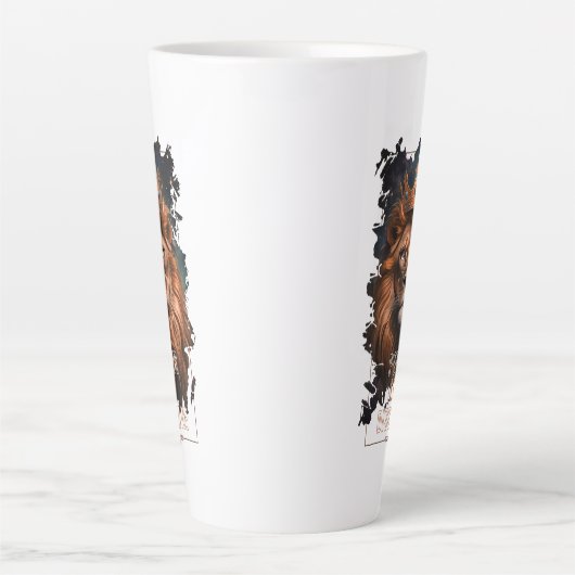 Taza Diseño de León Latte Mok (Voorkant)
