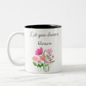 Taza flores mug motivacional tweekleurige koffiemok (Links)