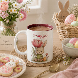 Taza Happy Easter para café Tweekleurige Koffiemok