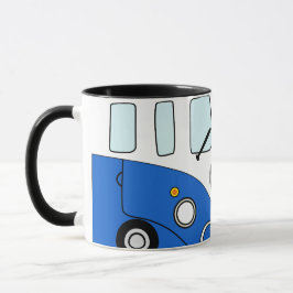 Taza Kombi Azul Vintage – Diseño Retro para Viajer Mok